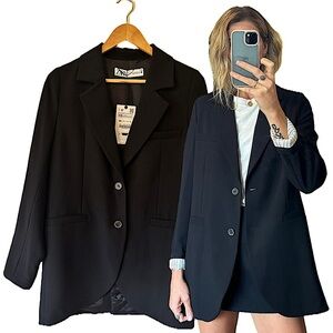 NWT Zara Black Blazer Suit Jacket